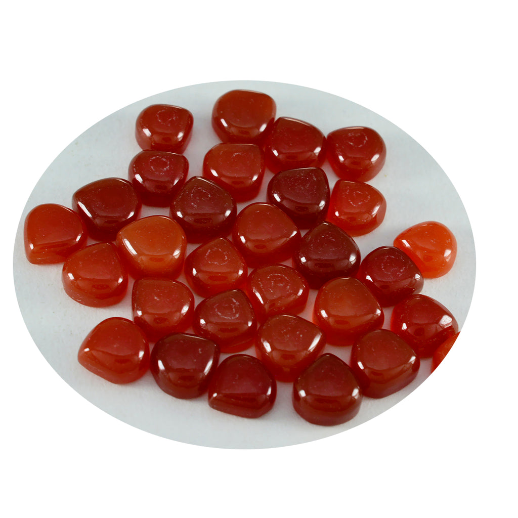 Red Onyx 10PC Tiny 5x5 MM Heart Cabochon Red Fiery semi Precious Loose Gemstone