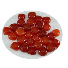 Red Onyx 10PC Tiny 5x5 MM Heart Cabochon Red Fiery semi Precious Loose Gemstone