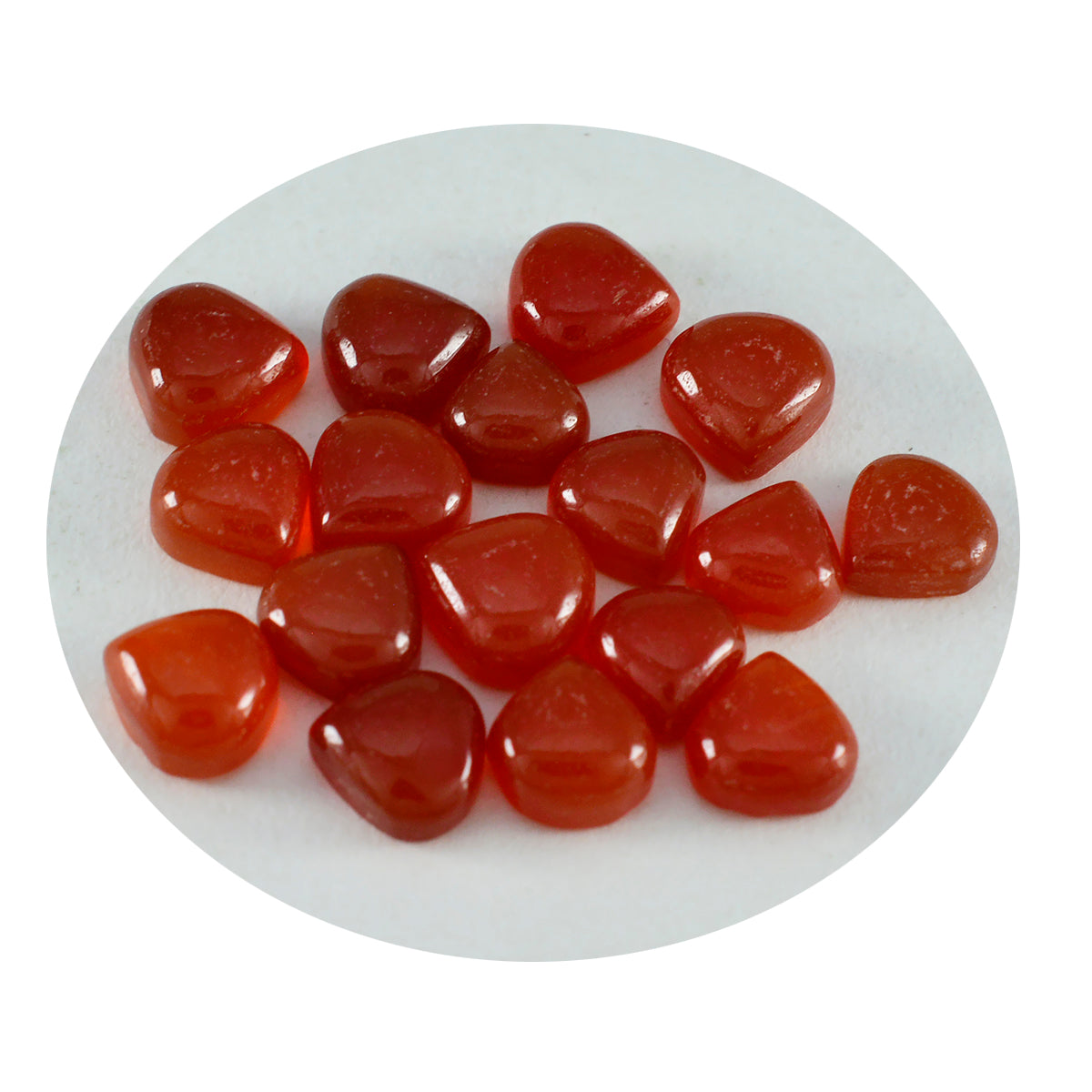 Red Onyx 1PC Tiny 6x6 MM Heart Cabochon Red Brilliant semi Precious Loose Gemstones Immagine secondaria del prodotto