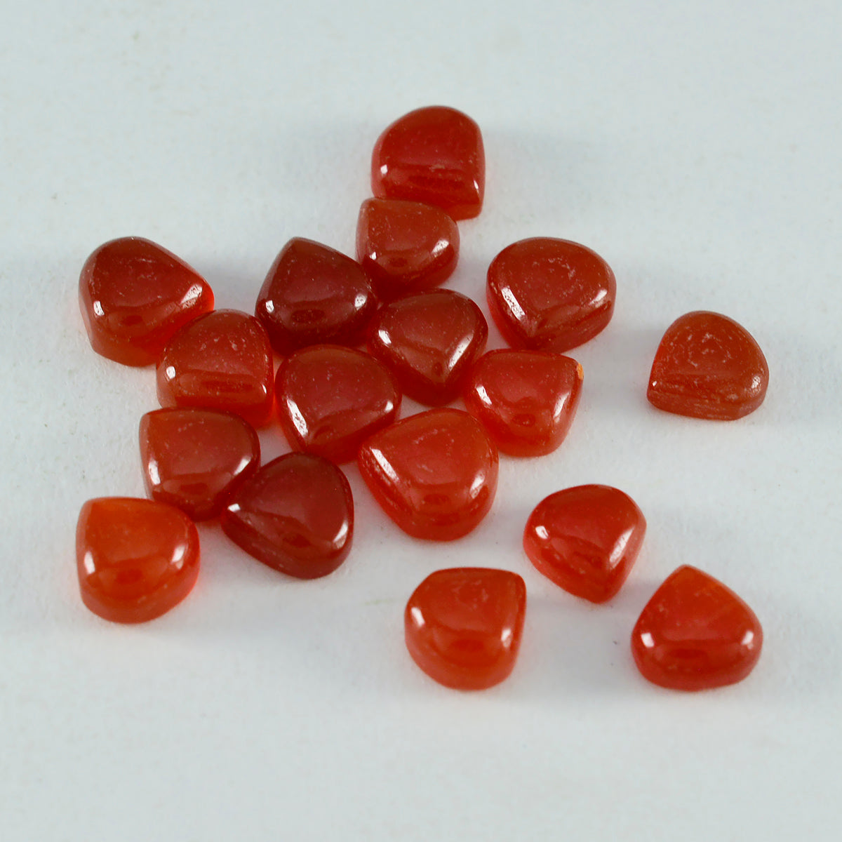 Red Onyx 1PC Small 8x8 MM Heart Cabochon Red Polished semi Precious Precious Gemstone