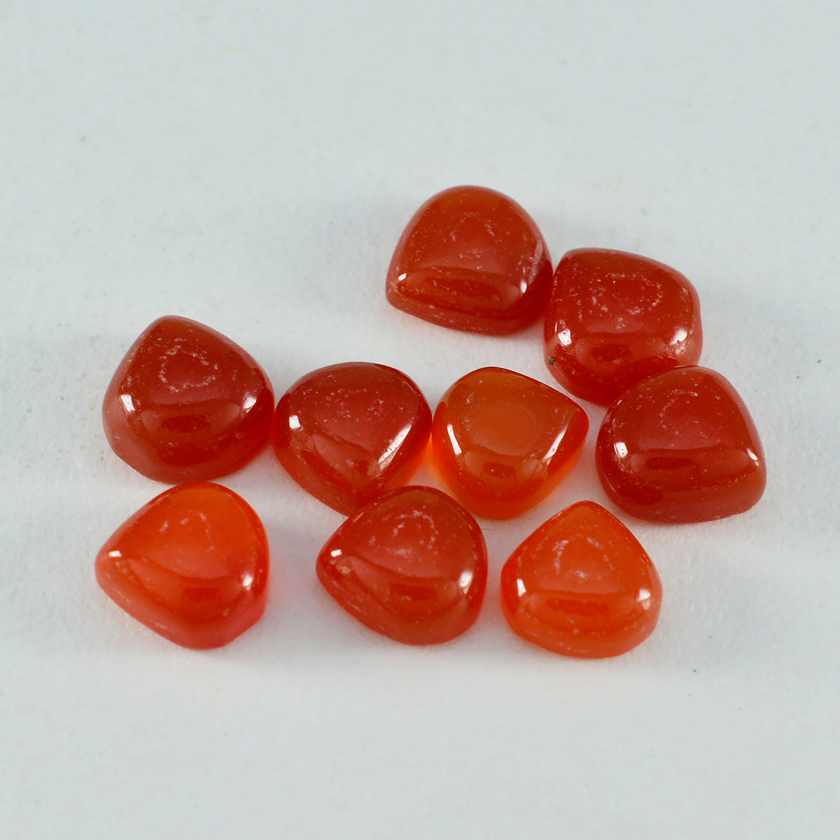 Red Onyx 1PC Tiny 6x6 MM Heart Cabochon Red Brilliant semi Precious Loose Gemstones Immagine principale del prodotto