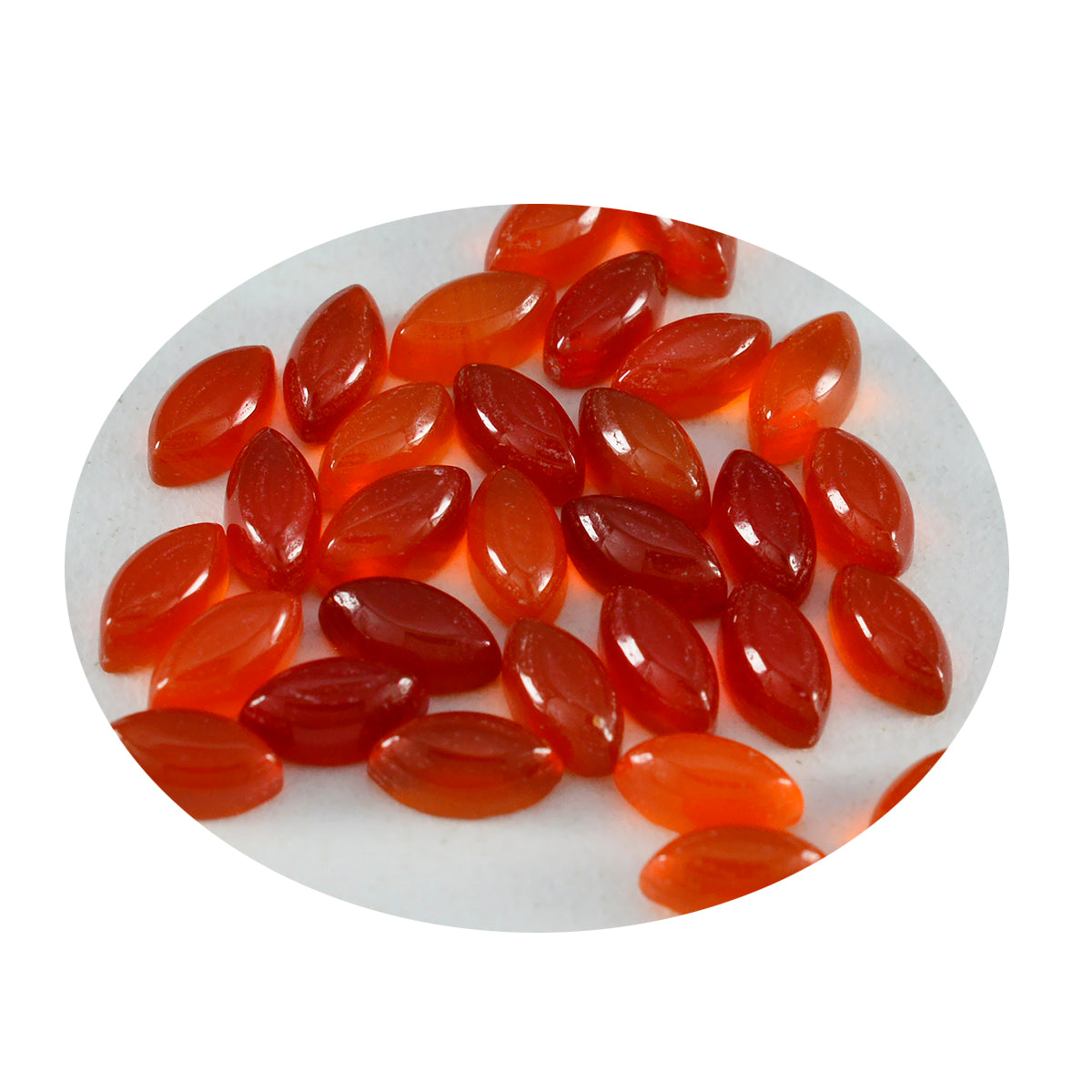 Red Onyx 10PC Tiny 3x6 MM Marquise  Cabochon Red Polished semi Precious Loose Gems