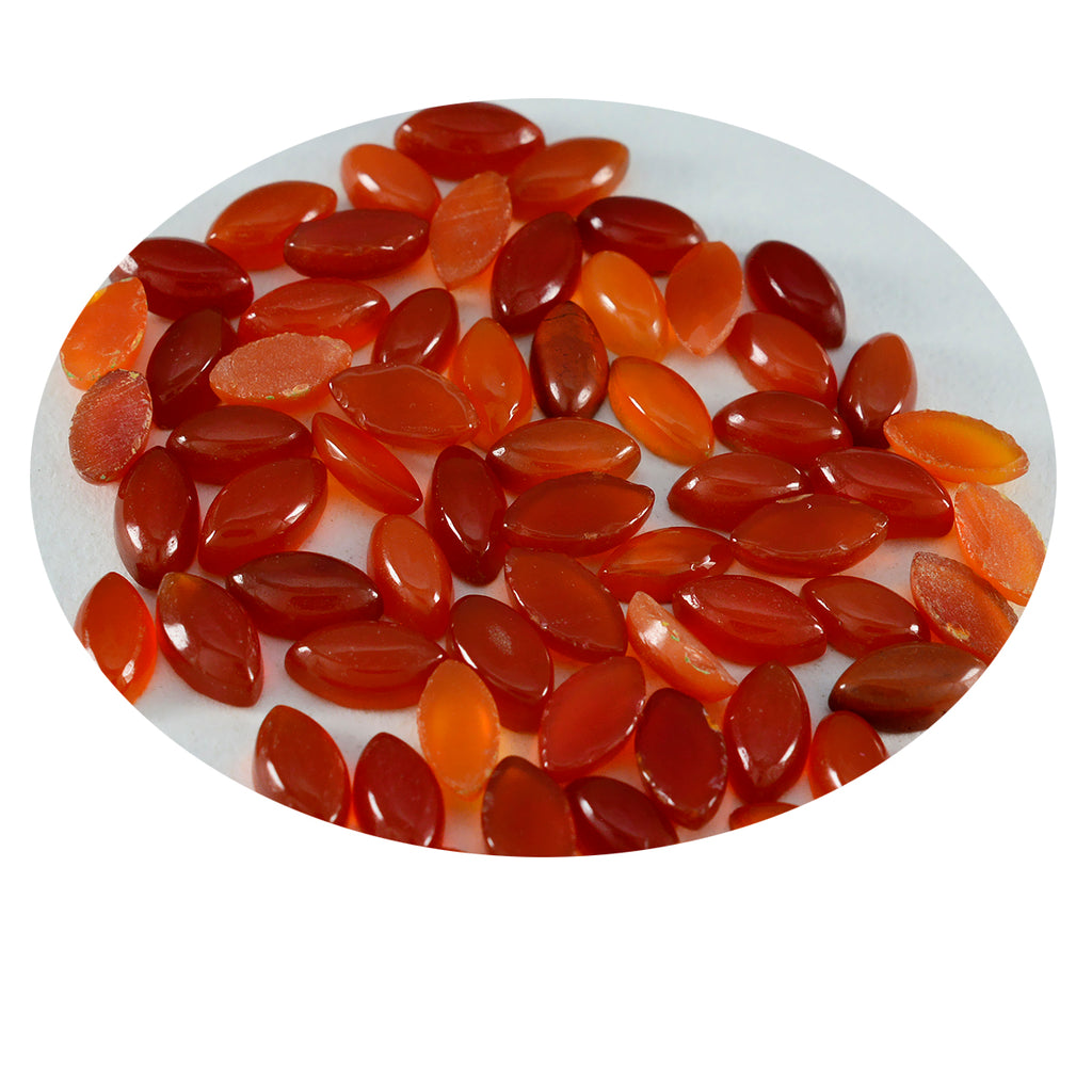 Red Onyx 10PC Tiny 4x8 MM Marquise  Cabochon Red Splendid semi Precious Loose Gemstone