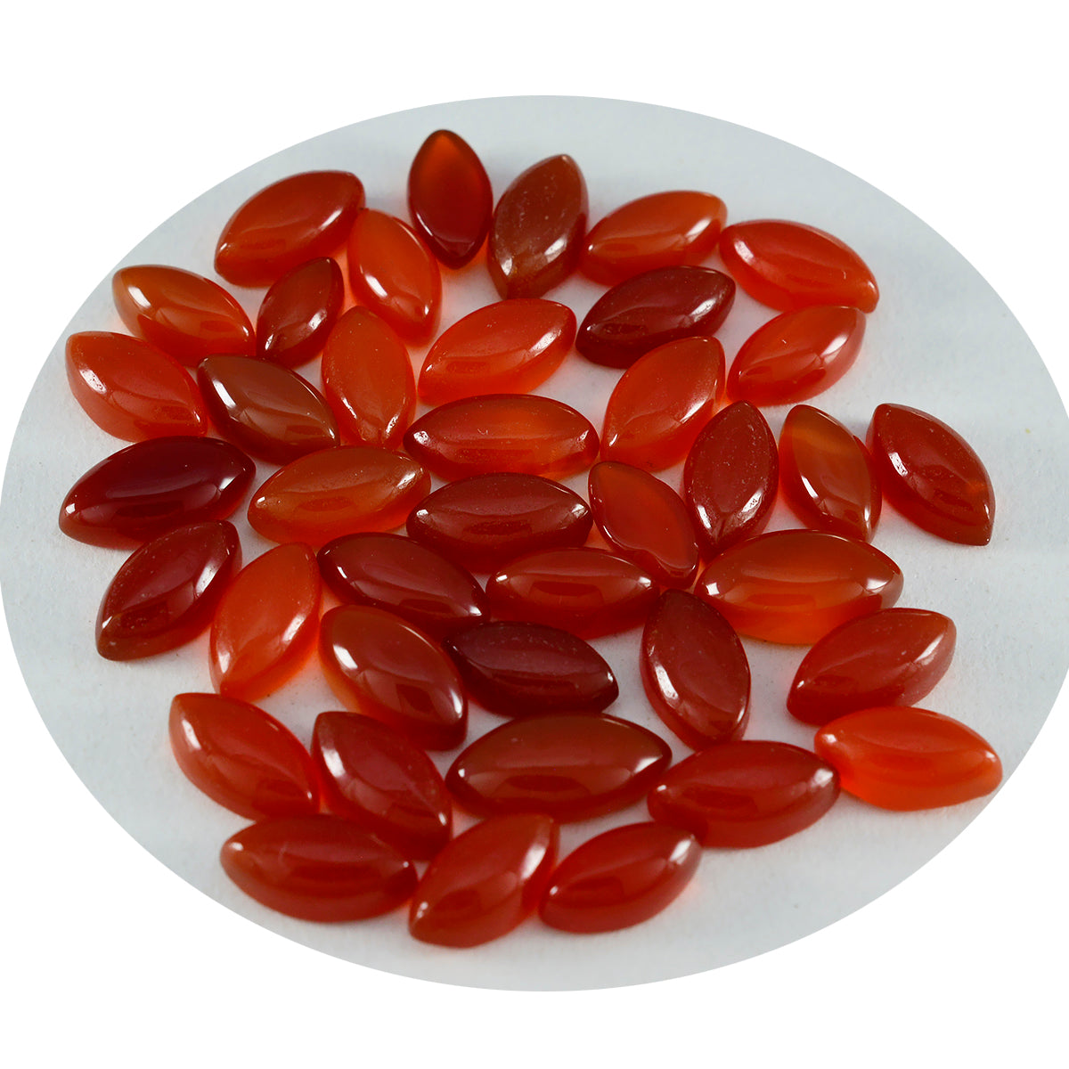 Red Onyx 1PC Small 6x12 MM Marquise  Cabochon Red Lustrous semi Precious Semi Precious Gemstone Main image