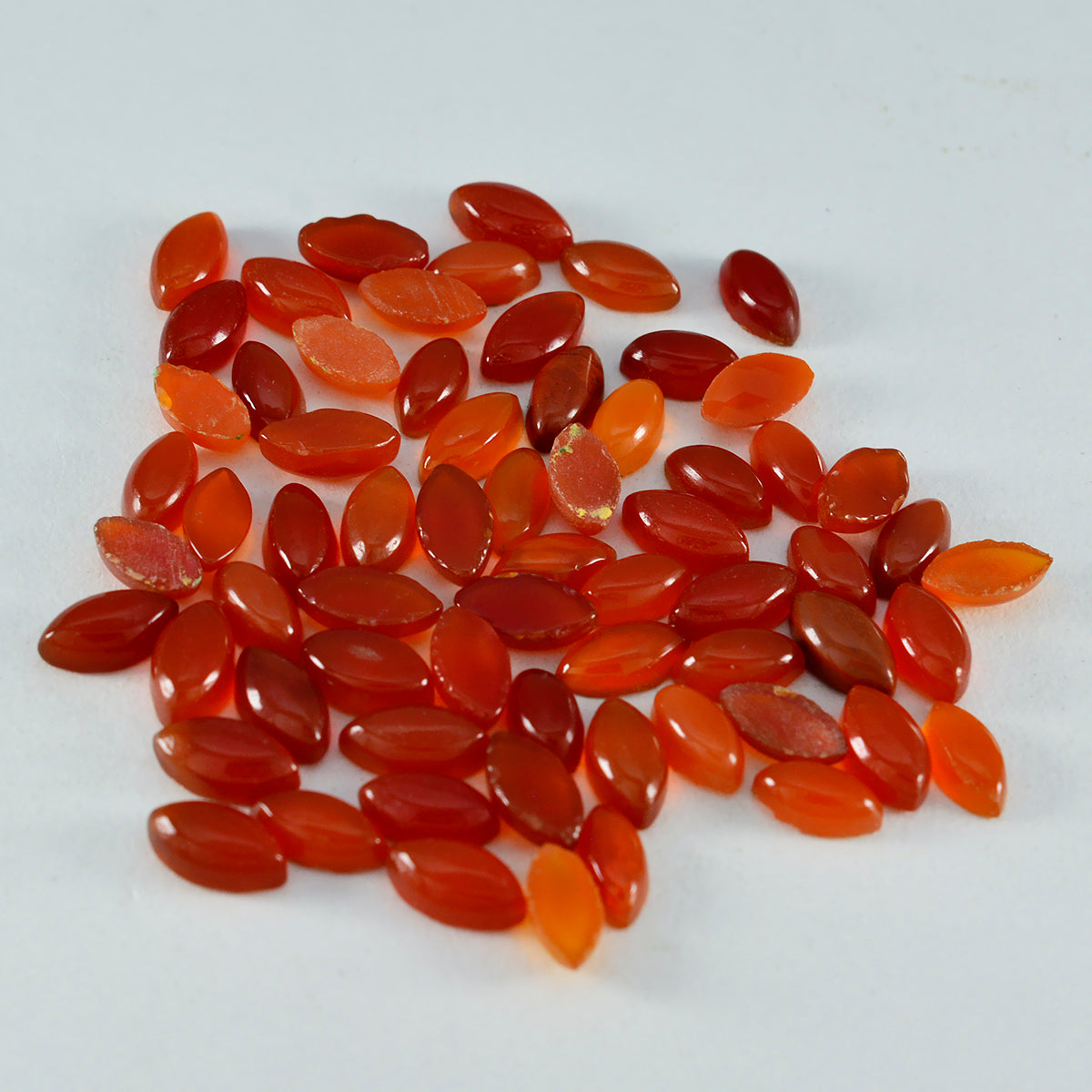 Red Onyx 10PC Tiny 4x8 MM Marquise  Cabochon Red Splendid semi Precious Loose Gemstone