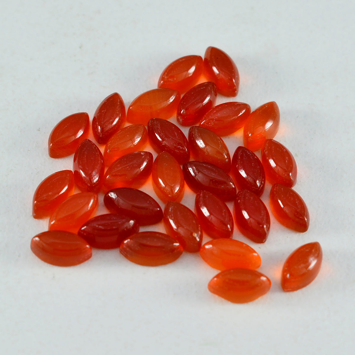 Red Onyx 1PC Small 5x10 MM Marquise  Cabochon Red Luster semi Precious Loose Gemstones