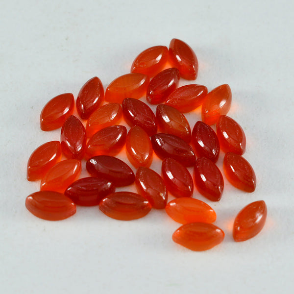 Red Onyx 1PC Small 5x10 MM Marquise  Cabochon Red Luster semi Precious Loose Gemstones