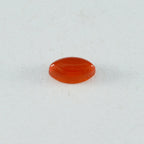 Roter Onyx, 1 Stück, mittelgroß, 7 x 14 mm, Marquise-Cabochon, roter Glanz, Halbedelstein