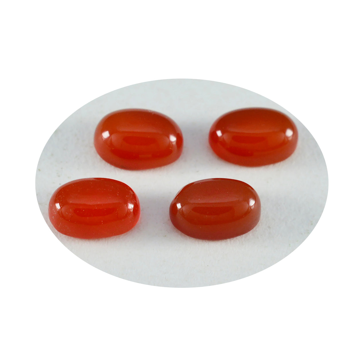 Red Onyx 1PC Small 7x9 MM Oval Cabochon Red Superior semi Precious Semi Precious Gemstone