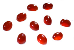 Red Onyx 10PC Tiny 3x5 MM Oval Cabochon Red Shine semi Precious Precious Gemstone
