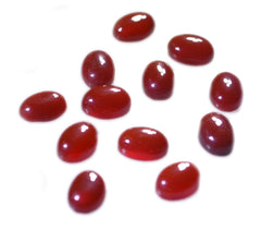 Red Onyx 1PC Tiny 5x7 MM Oval Cabochon Red High Quality semi Precious Loose Gems