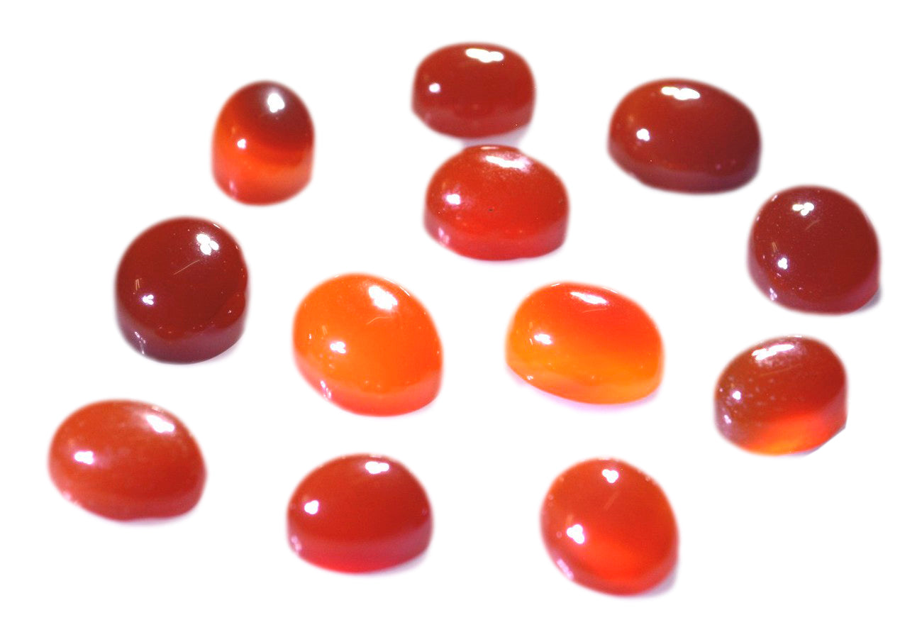 Red Onyx 1PC Small 6x8 MM Oval Cabochon Red Natural semi Precious Loose Gemstone