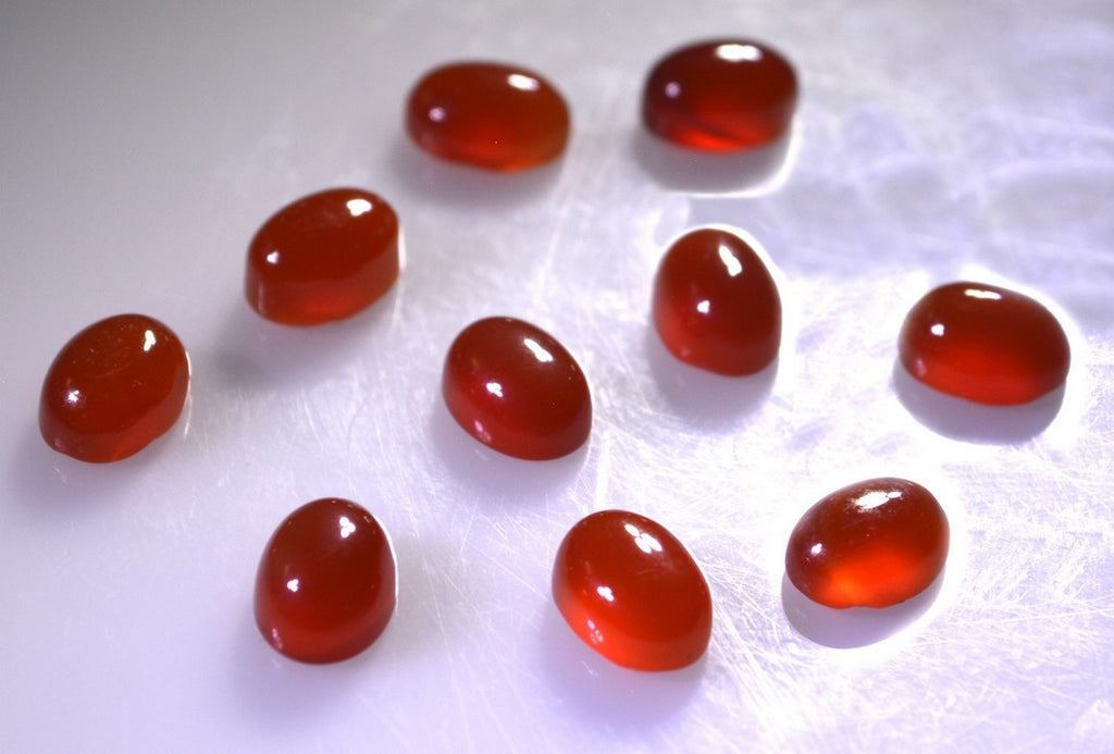 Red Onyx 1PC Medium 7x10 MM Oval Cabochon Red Pure semi Precious Precious Gemstone