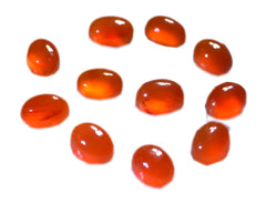 Red Onyx 1PC Small 7x9 MM Oval Cabochon Red Superior semi Precious Semi Precious Gemstone