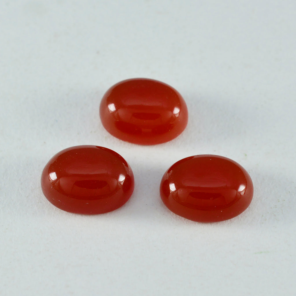 Red Onyx 1PC Large 8x12 MM Oval Cabochon Red Sparkling semi Precious Loose Gemstone