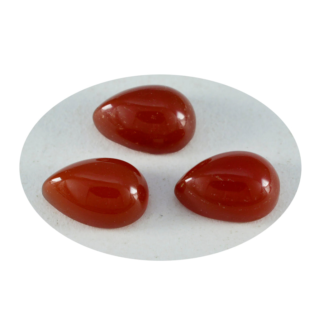 Red Onyx 1PC Large 10x12 MM Pear Cabochon Red Fine semi Precious Loose Gemstone