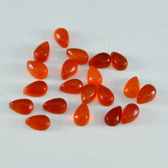 Red Onyx 10PC Tiny 3x5 MM Pear Cabochon Red Superior semi Precious Semi Precious Gemstone