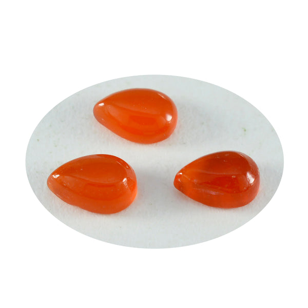 Red Onyx 1PC Large 8x12 MM Pear Cabochon Red Shine semi Precious Loose Gems