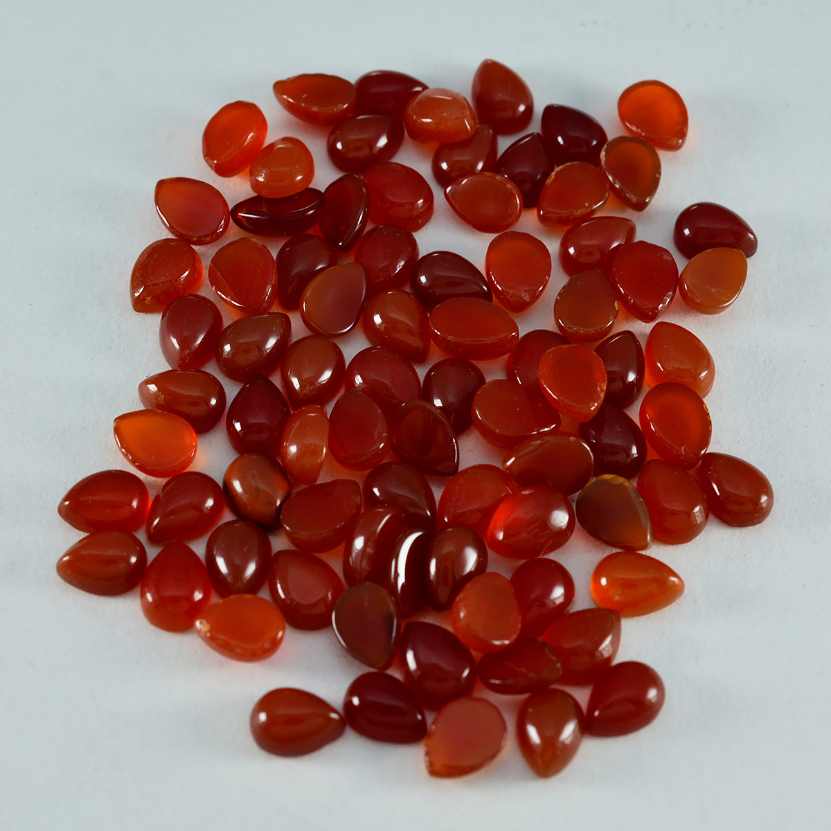 Red Onyx 10PC Tiny 3x5 MM Pear Cabochon Red Superior semi Precious Semi Precious Gemstone Image principale du produit