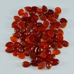 Red Onyx 10PC Tiny 3x5 MM Pear Cabochon Red Superior semi Precious Semi Precious Gemstone