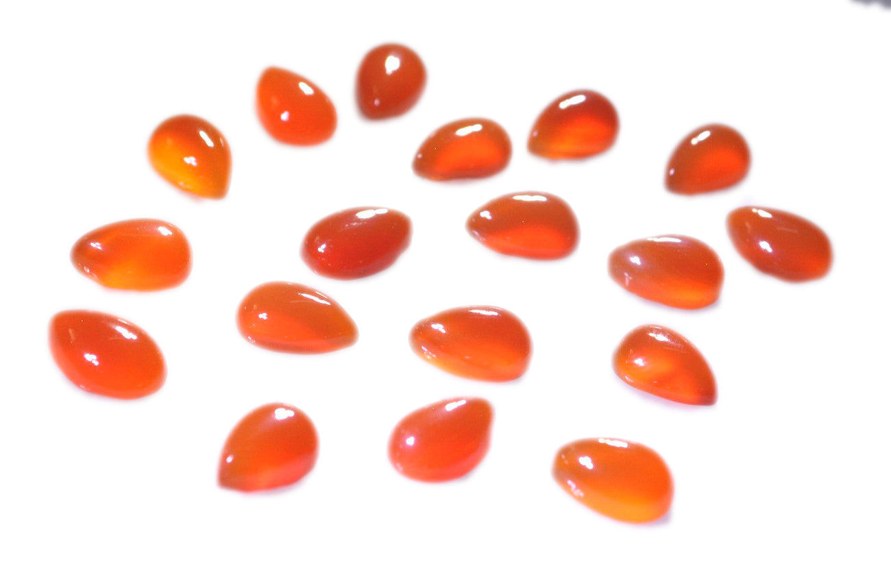 Red Onyx 10PC Tiny 3x5 MM Pear Cabochon Red Superior semi Precious Semi Precious Gemstone