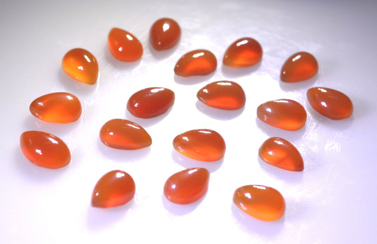 Red Onyx 10PC Tiny 4x6 MM Pear Cabochon Red Pure semi Precious Precious Gemstone