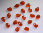 Red Onyx 1PC Small 6x9 MM Pear Cabochon Red Sparkling semi Precious Loose Gemstone