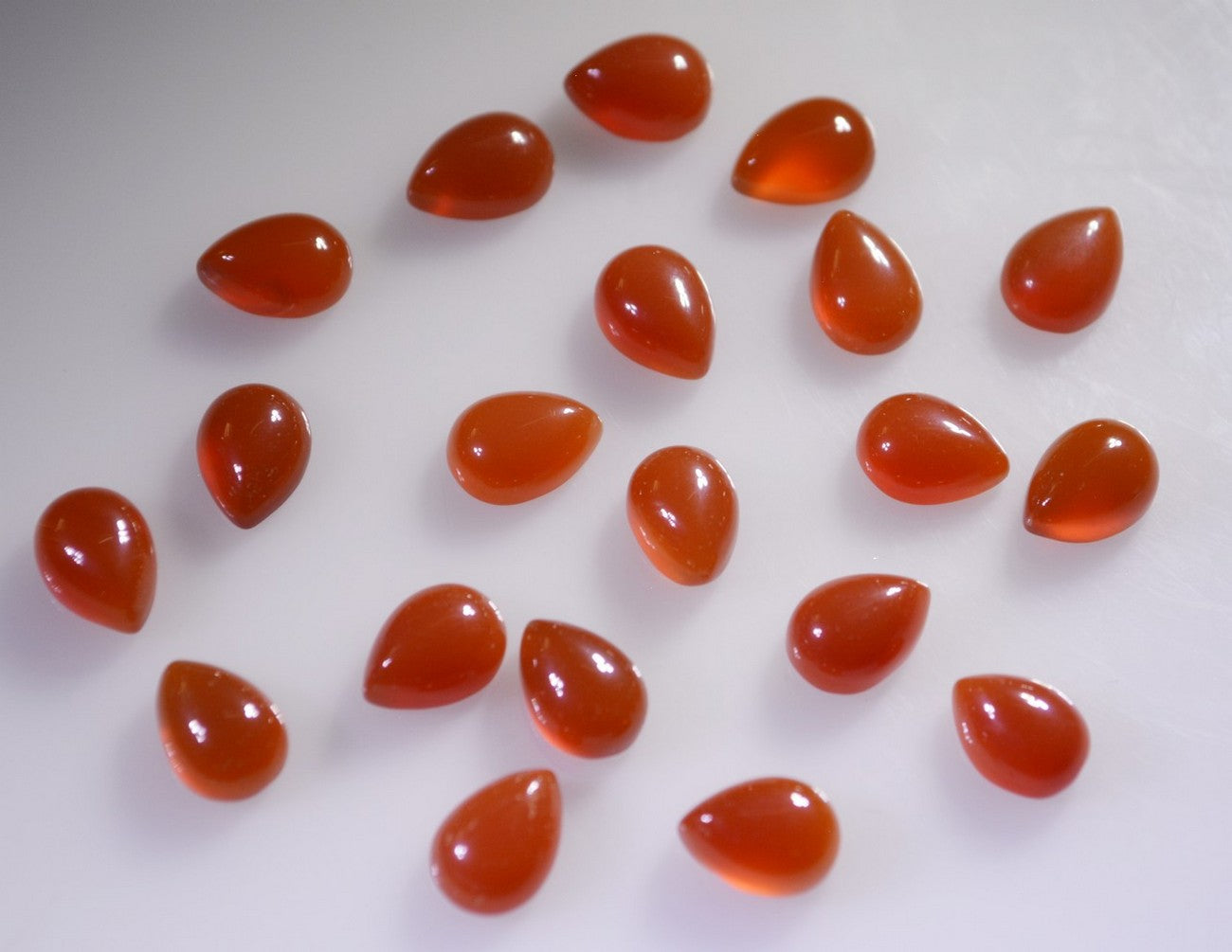 Red Onyx 1PC Small 6x9 MM Pear Cabochon Red Sparkling semi Precious Loose Gemstone