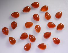 Red Onyx 1PC Small 6x9 MM Pear Cabochon Red Sparkling semi Precious Loose Gemstone