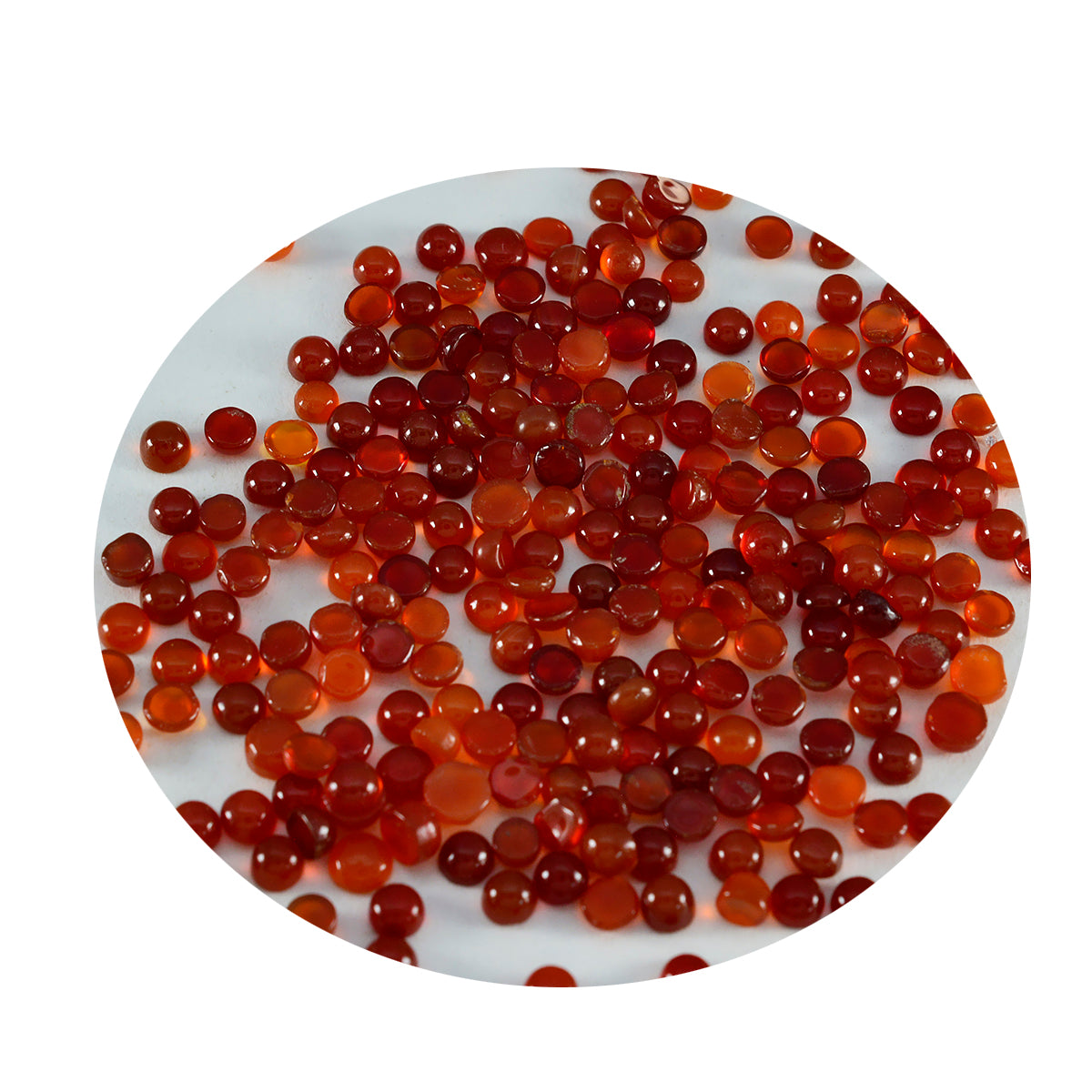 Red Onyx 10PC Tiny 3x3 MM Round Cabochon Red Genuine semi Precious Precious Gemstone Main image