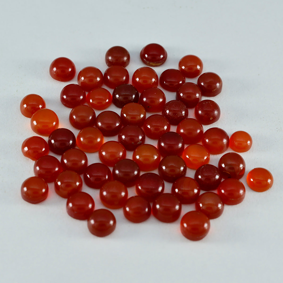 Red Onyx 1PC Tiny 6x6 MM Round Cabochon Red Fiery semi Precious Loose Gemstone