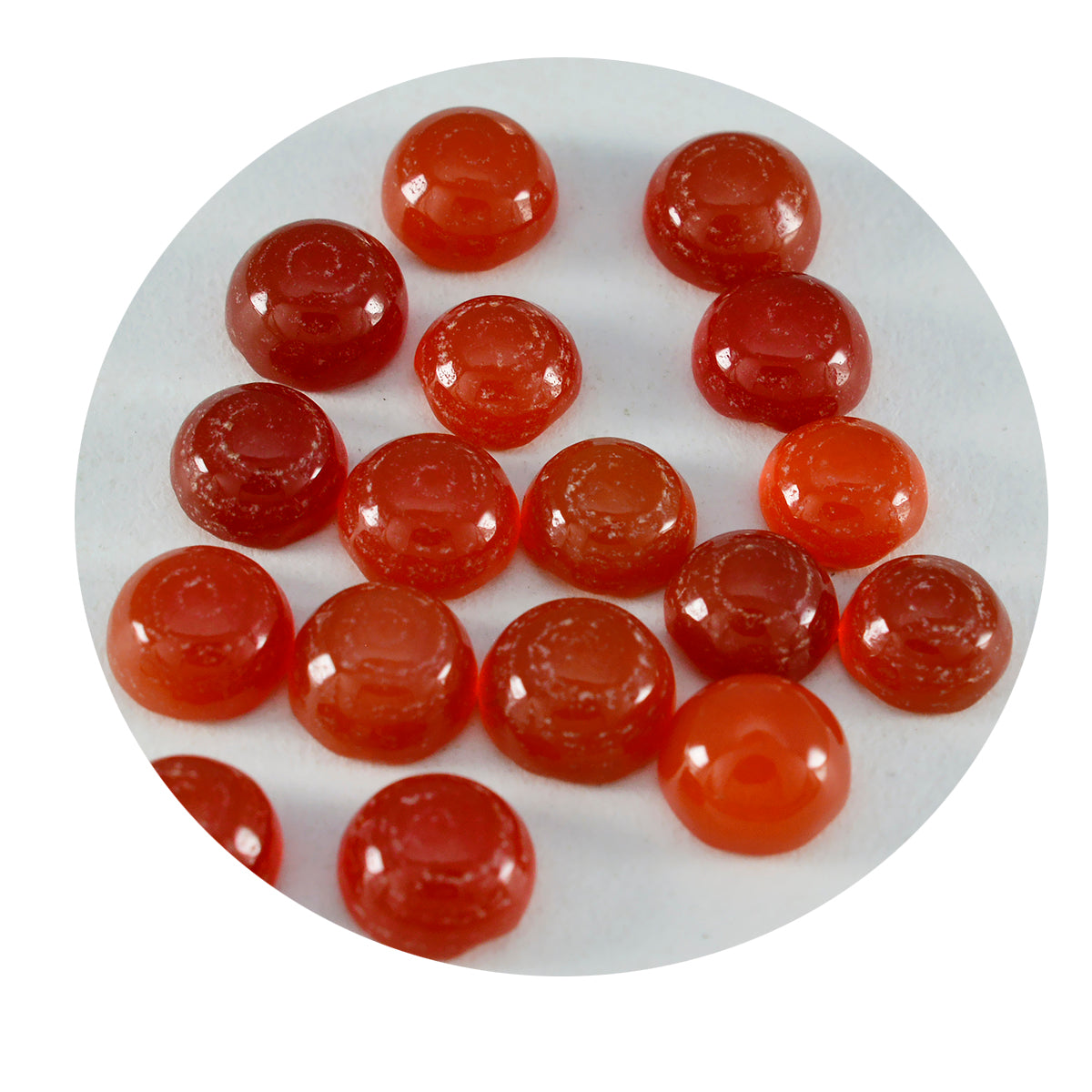 Red Onyx 1PC Small 7x7 MM Round Cabochon Red Brilliant semi Precious Loose Gemstones Secondary image