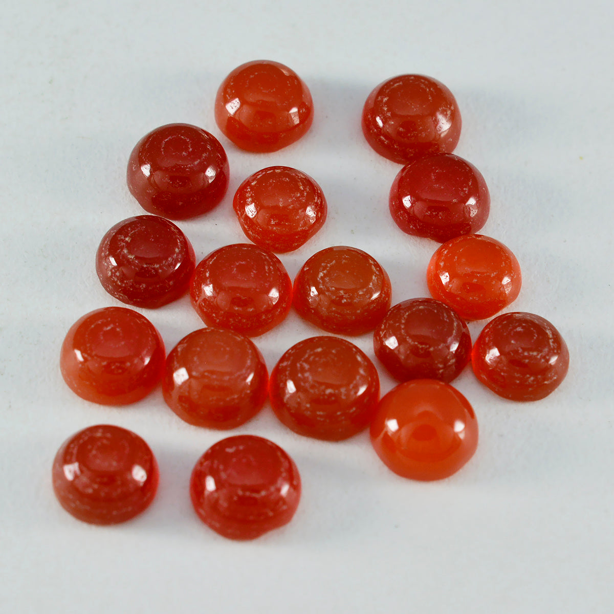 Red Onyx 1PC Small 7x7 MM Round Cabochon Red Brilliant semi Precious Loose Gemstones
