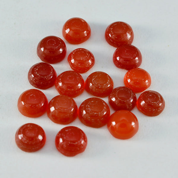 Red Onyx 1PC Small 7x7 MM Round Cabochon Red Brilliant semi Precious Loose Gemstones