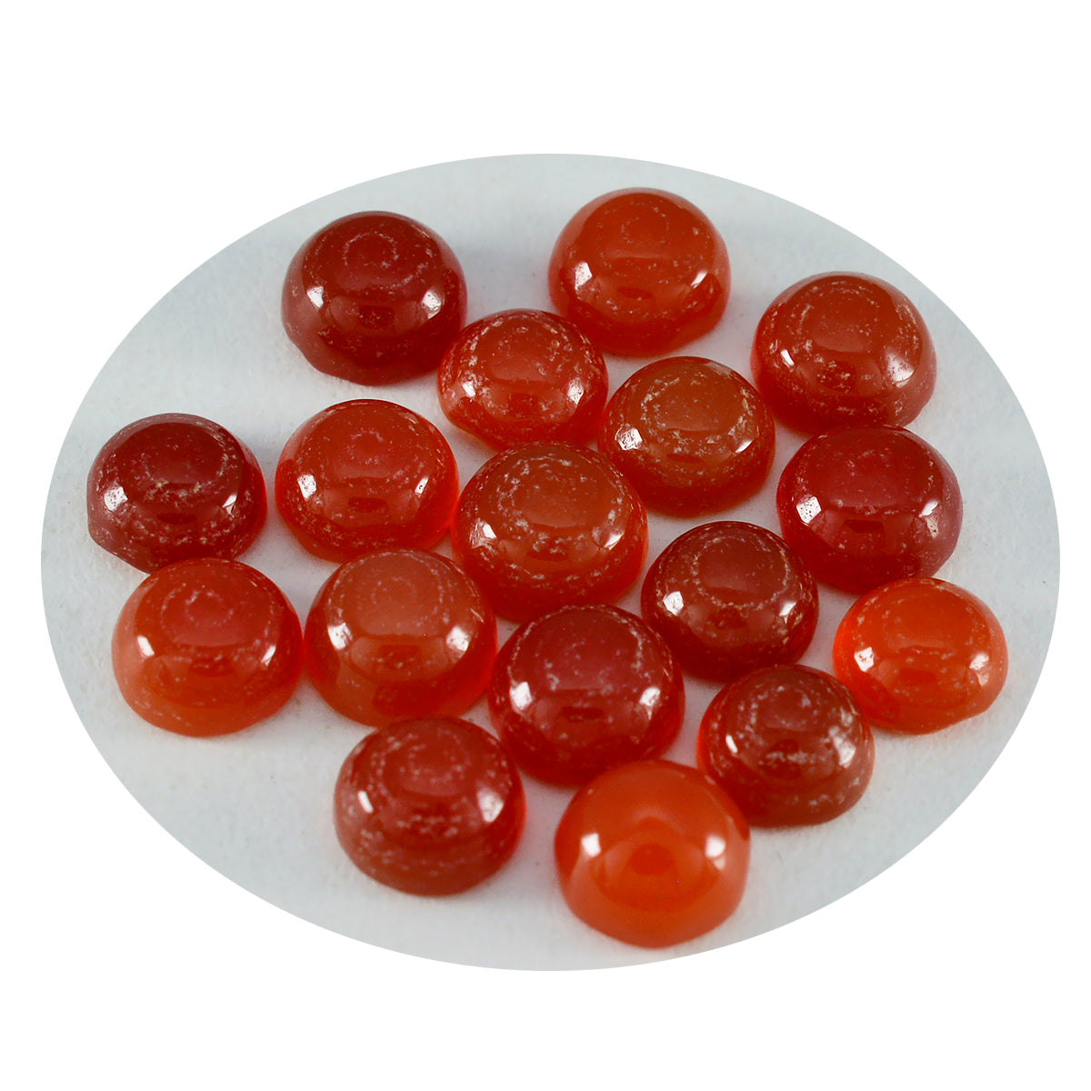 Red Onyx 1PC Small 8x8 MM Round Cabochon Red Sparkling semi Precious Semi Precious Gemstone Immagine secondaria del prodotto