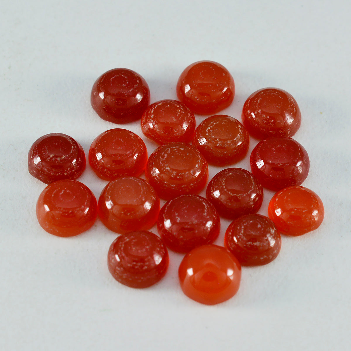 Red Onyx 1PC Small 8x8 MM Round Cabochon Red Sparkling semi Precious Semi Precious Gemstone