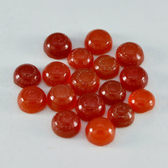 Red Onyx 1PC Small 8x8 MM Round Cabochon Red Sparkling semi Precious Semi Precious Gemstone