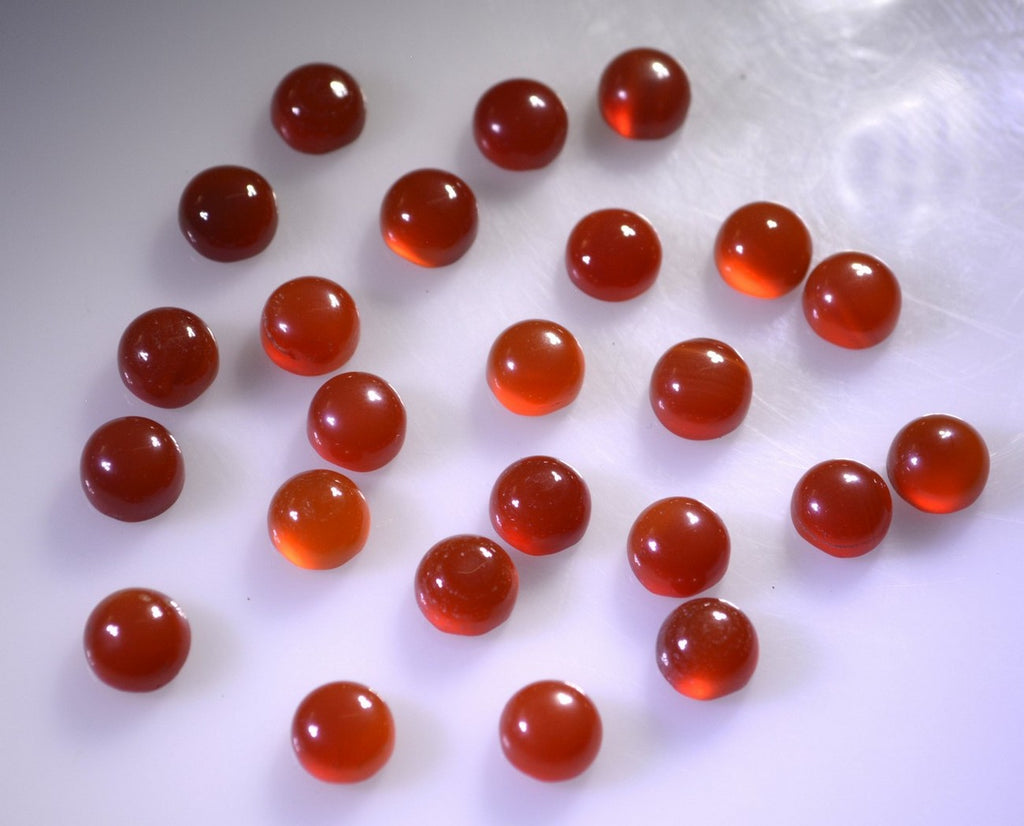 Red Onyx 10PC Tiny 3x3 MM Round Cabochon Red Genuine semi Precious Precious Gemstone