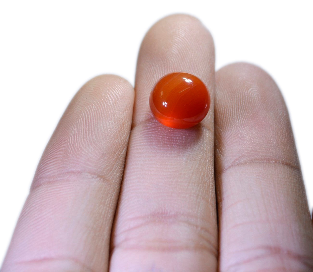 Red Onyx 1PC Tiny 6x6 MM Round Cabochon Red Fiery semi Precious Loose Gemstone
