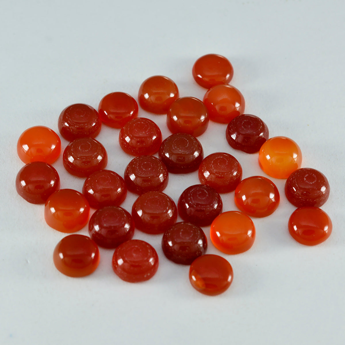 Red Onyx 1PC Small 7x7 MM Round Cabochon Red Brilliant semi Precious Loose Gemstones
