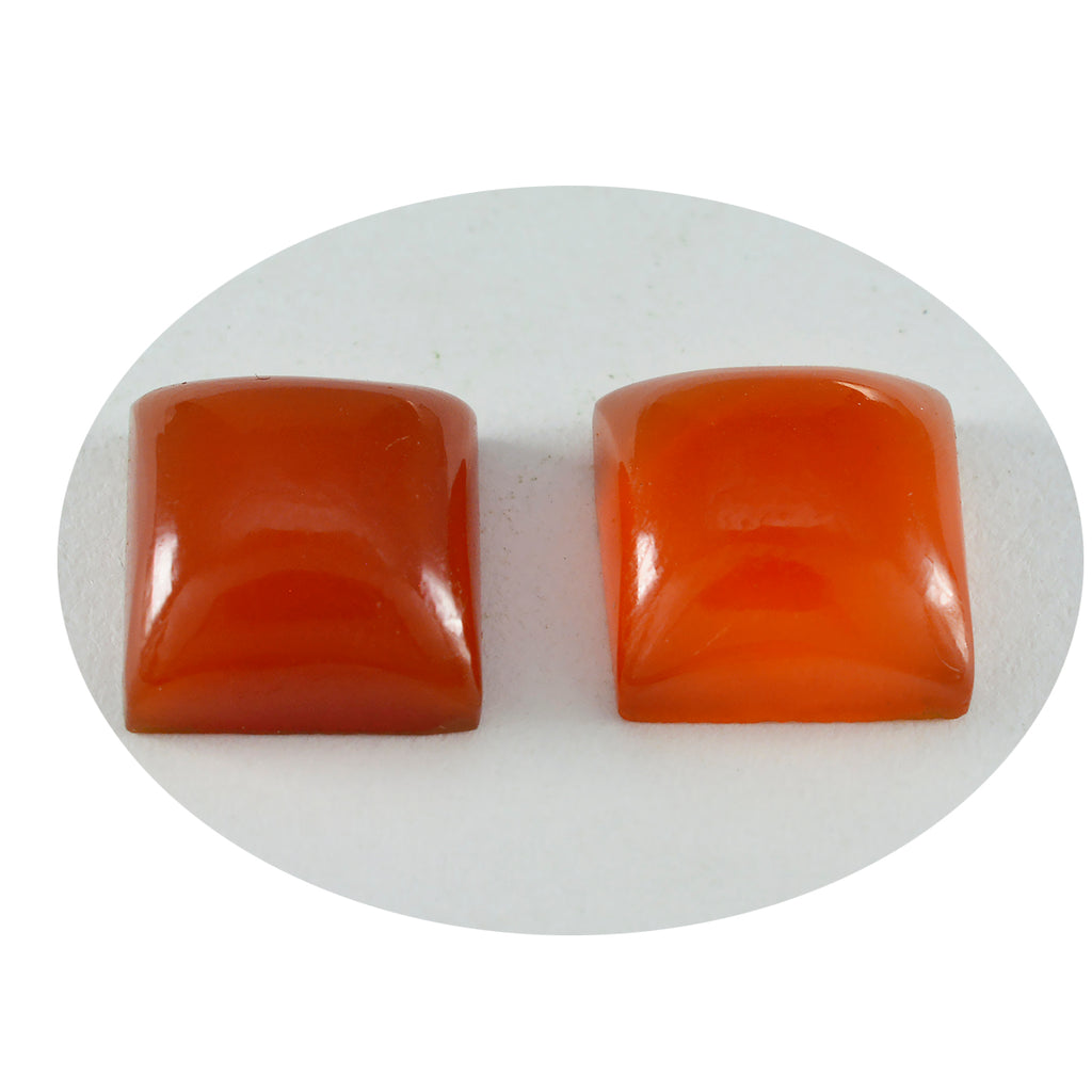 Red Onyx 1PC Large 11x11 MM Square Cabochon Red Sparkling semi Precious Gems