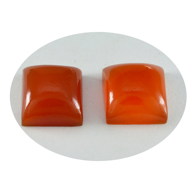 Red Onyx 1PC Large 11x11 MM Square Cabochon Red Sparkling semi Precious Gems