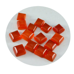 Red Onyx 10PC Tiny 4x4 MM Square Cabochon Red High Quality semi Precious Precious Gemstone