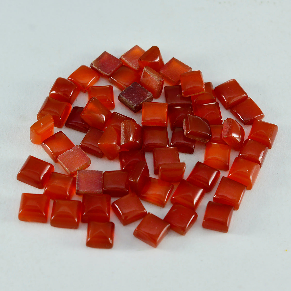 Red Onyx 1PC Tiny 6x6 MM Square Cabochon Red Genuine semi Precious Loose Gems