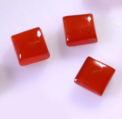 Red Onyx 1PC Small 7x7 MM Square Cabochon Red Superior semi Precious Loose Gemstone