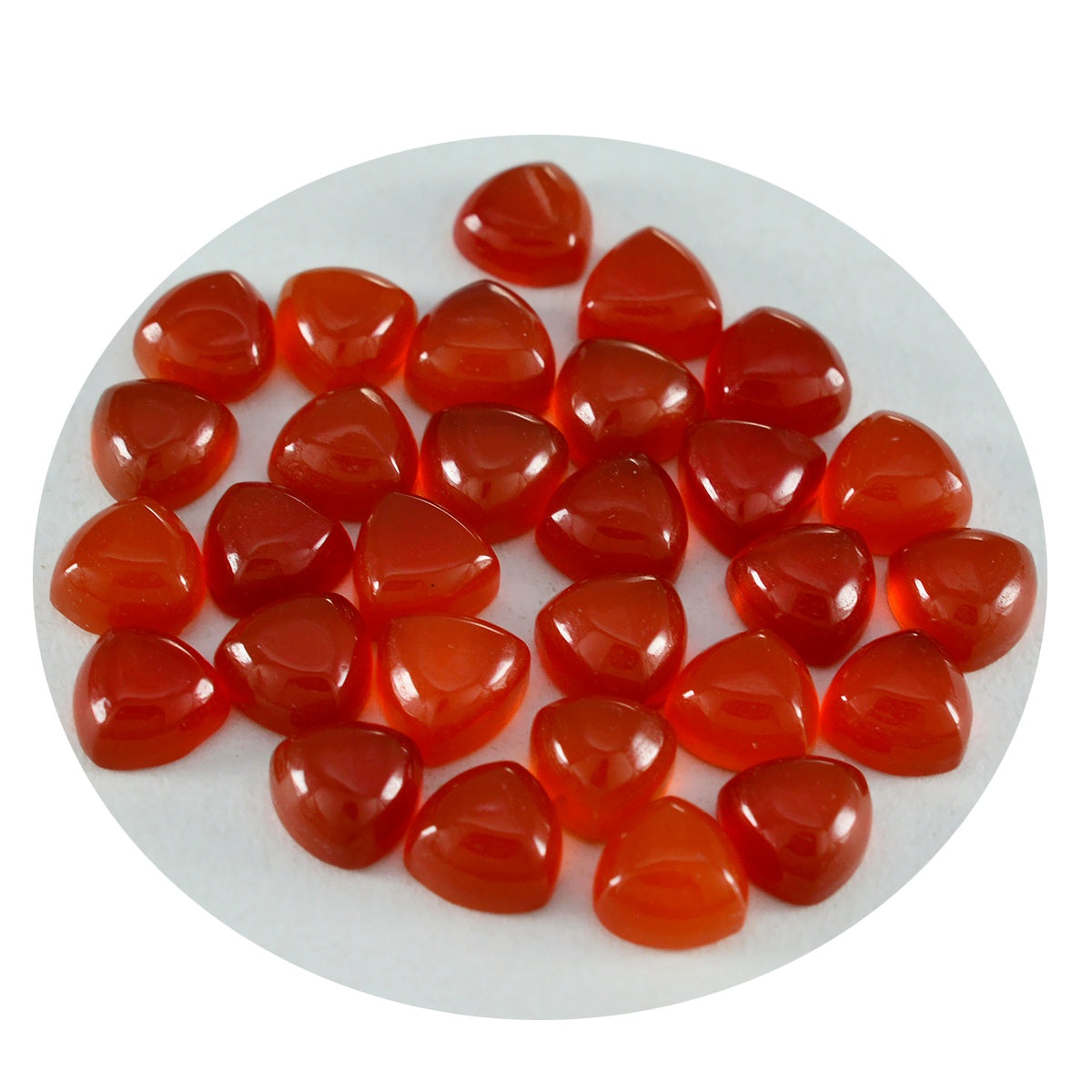 Red Onyx 10PC Tiny 5x5 MM Triangle Cabochon Red Luster semi Precious Loose Gemstones