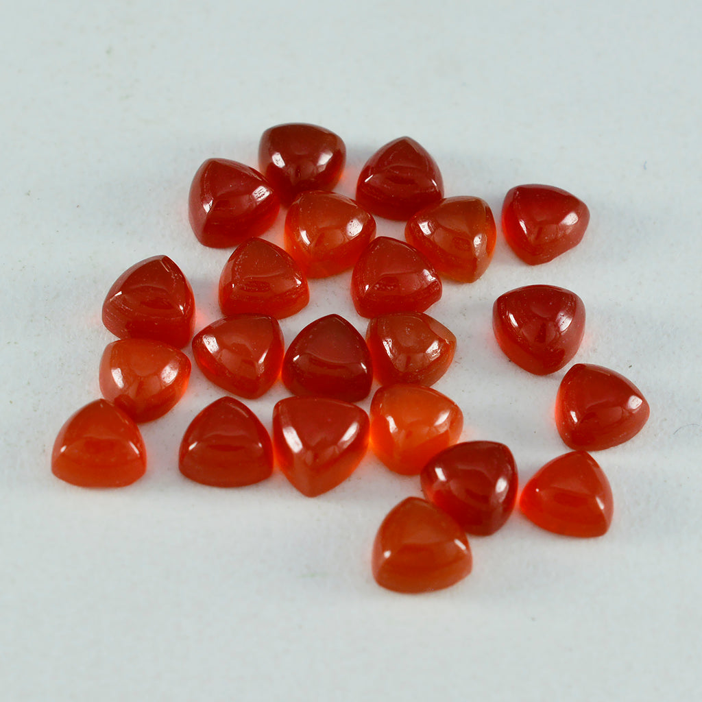 Red Onyx 1PC Tiny 6x6 MM Triangle Cabochon Red Lustrous semi Precious Semi Precious Gemstone