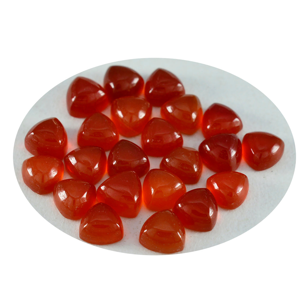 Red Onyx 1PC Small 7x7 MM Triangle Cabochon Red Shine semi Precious Precious Gemstone