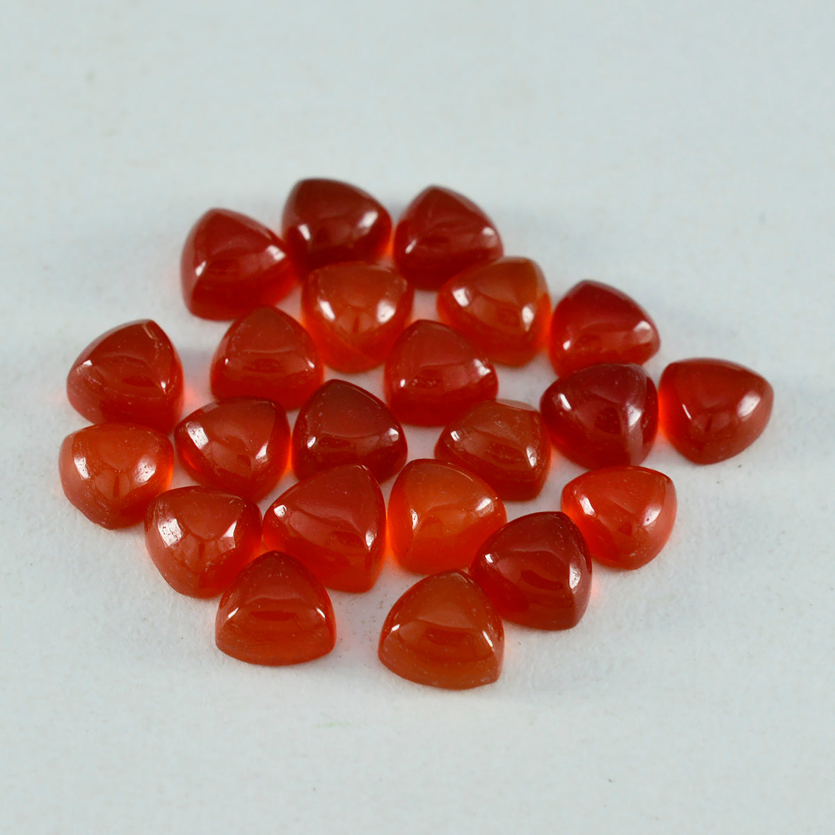 Red Onyx 1PC Small 7x7 MM Triangle Cabochon Red Shine semi Precious Precious Gemstone