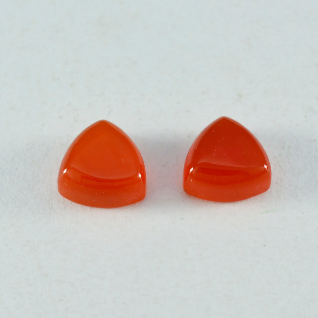 Red Onyx 1PC Small 8x8 MM Triangle Cabochon Red Fine semi Precious Gems